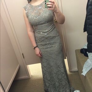 Floor length lace gown w/ sequins! Worn once